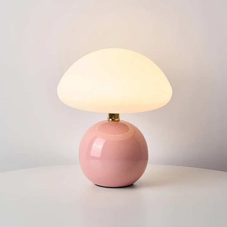 Cream Ceramic Modern Desk Lamp in Classic Bauhaus Design
