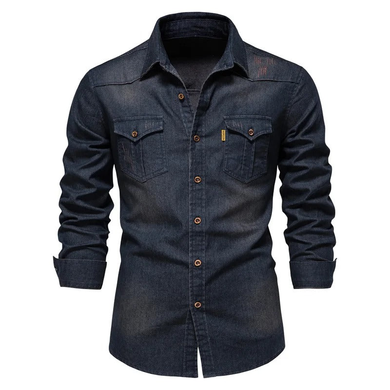 Classic Western Style Denim Shirt