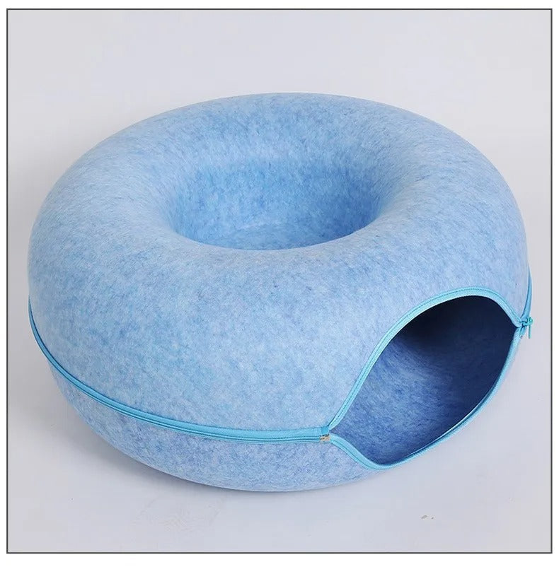 Comfy Feline Hideaway Tunnel Bed for Cats