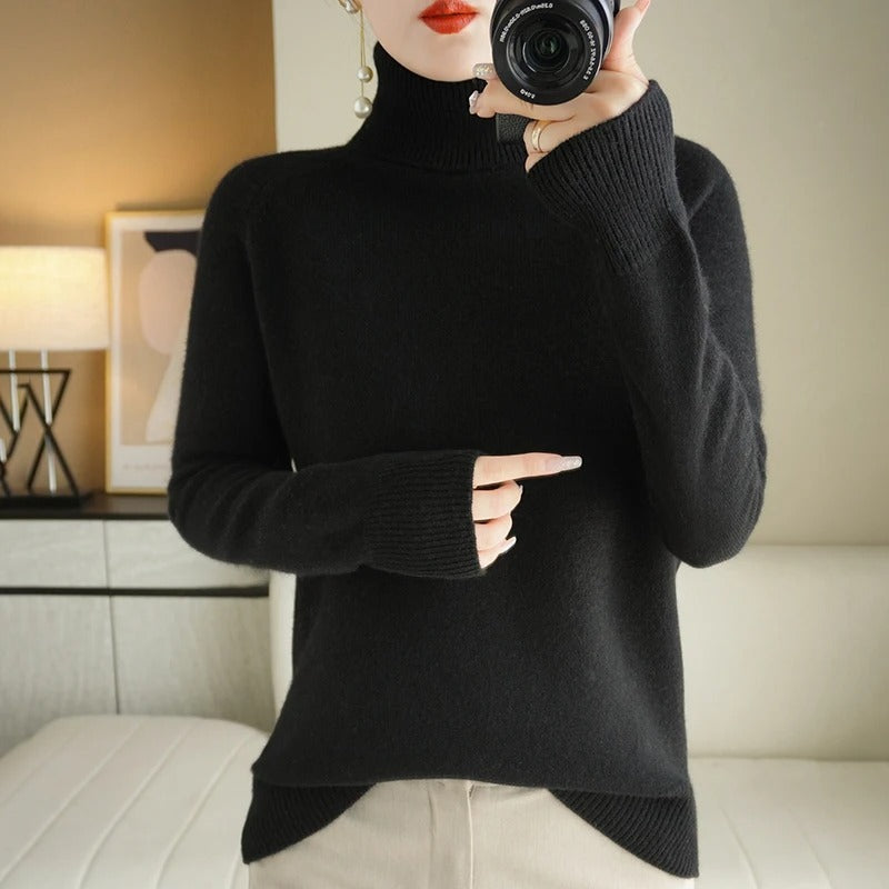 Chavelle – Women's Turtleneck Knit Sweater