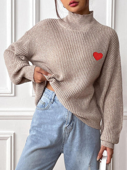 Women's Warm Khaki Crew Neck Cashmere Sweater