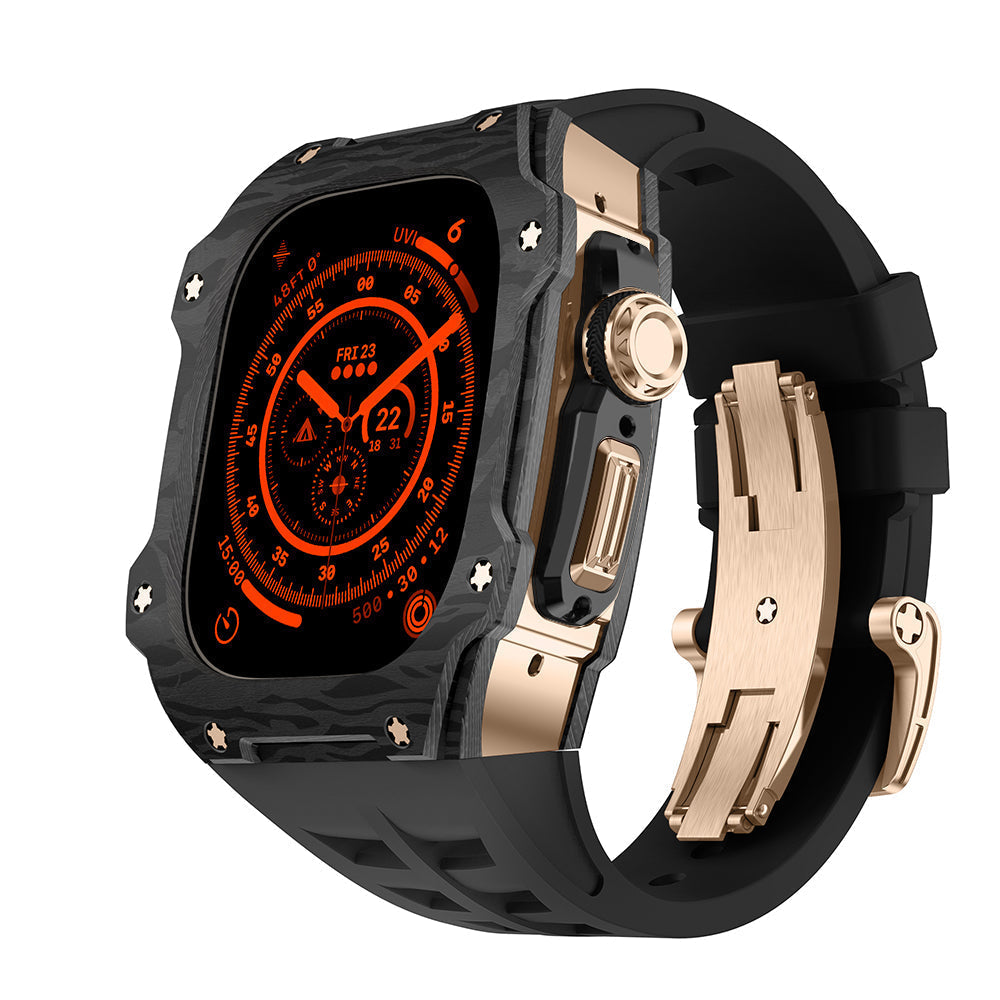 Durable Carbon Fiber Apple Watch Ultra Case - BritishElegance