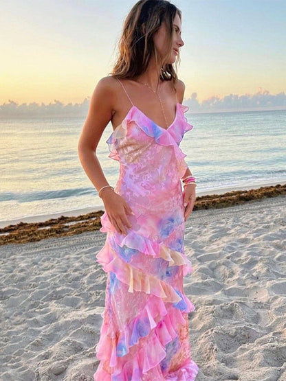 Carmine – Sleeveless Dress with V-neck