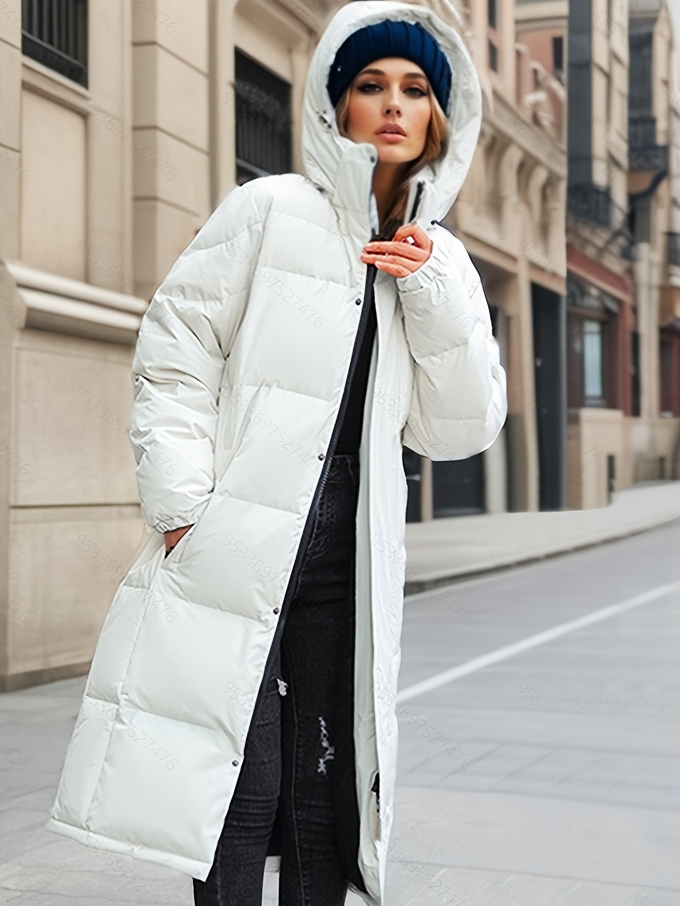 Warm Waterproof Women's Puffer Parka Coat with Hood - BritishElegance