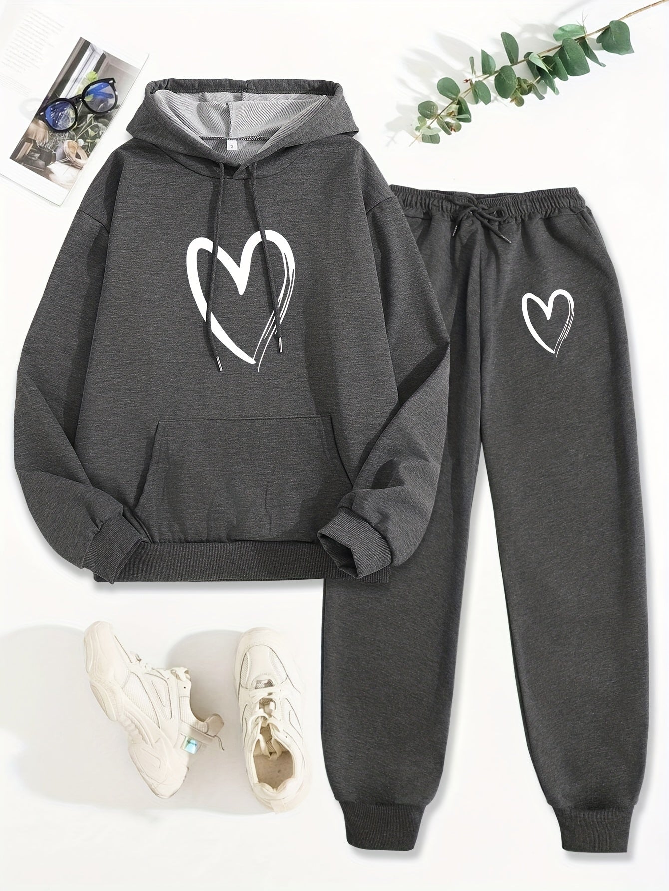 Relaxed Fit Women's Jogger Suit with Hood