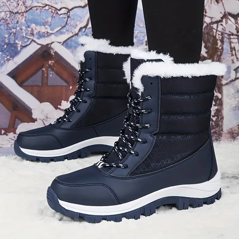 Waterproof women's snow boots - insulated winter boots with non-slip soles