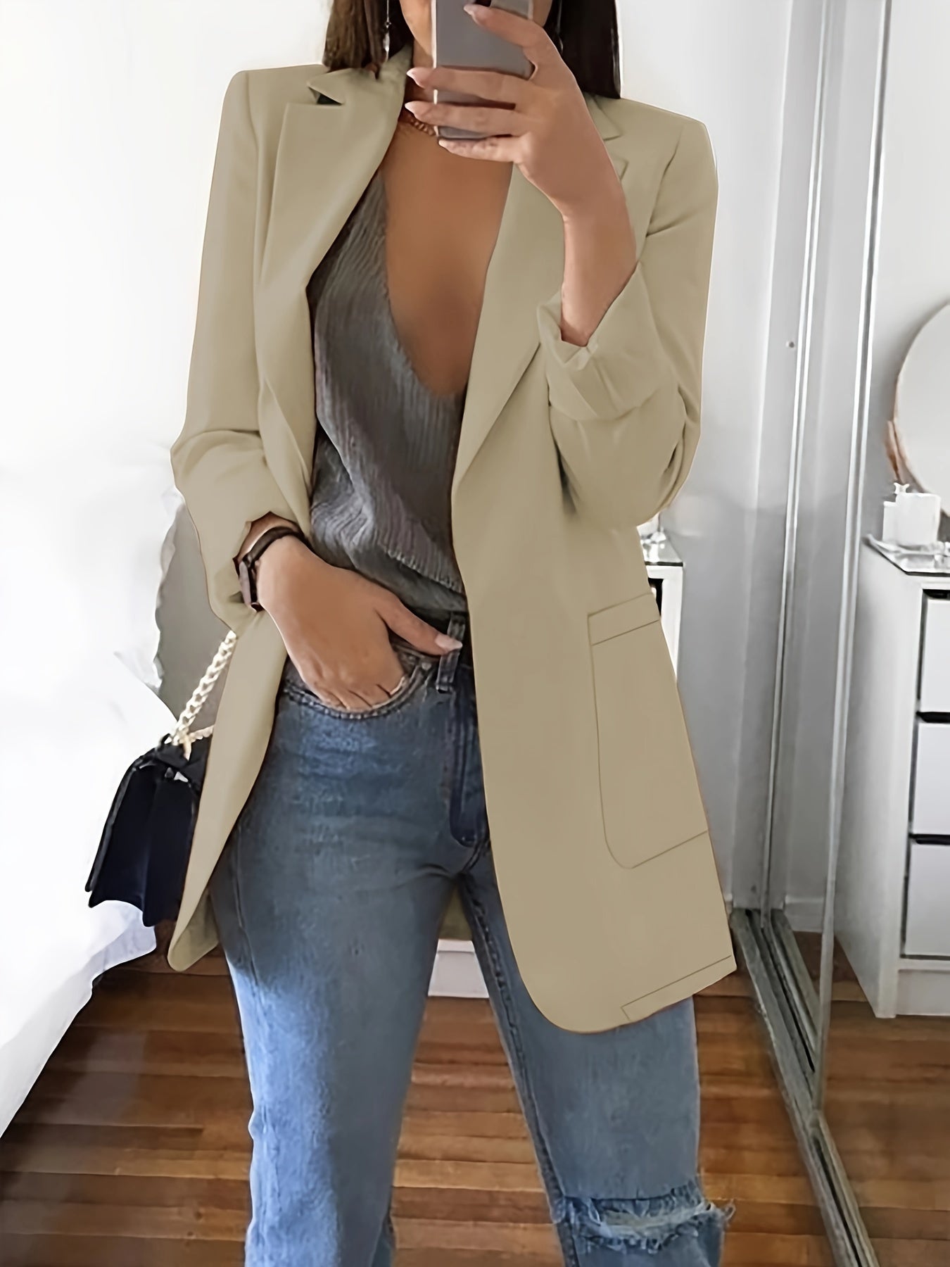 Classic Professional Solid Blazer for Women