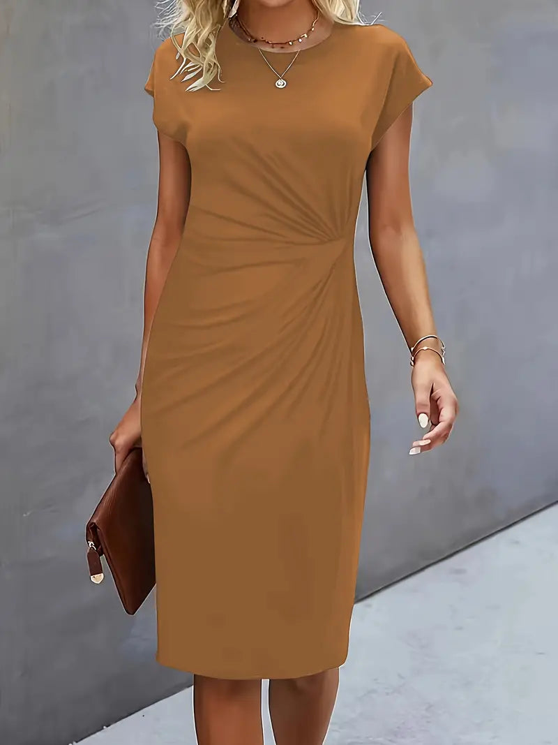 Elegant Ladies Scoop Neck Casual Dress