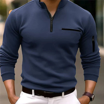 Warm Quarter Zip Fleece Jacket for Men