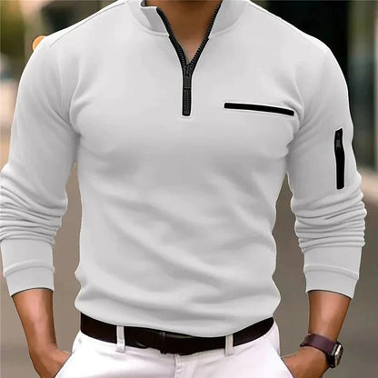 Warm Quarter Zip Fleece Jacket for Men