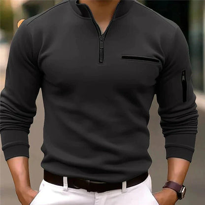Warm Quarter Zip Fleece Jacket for Men
