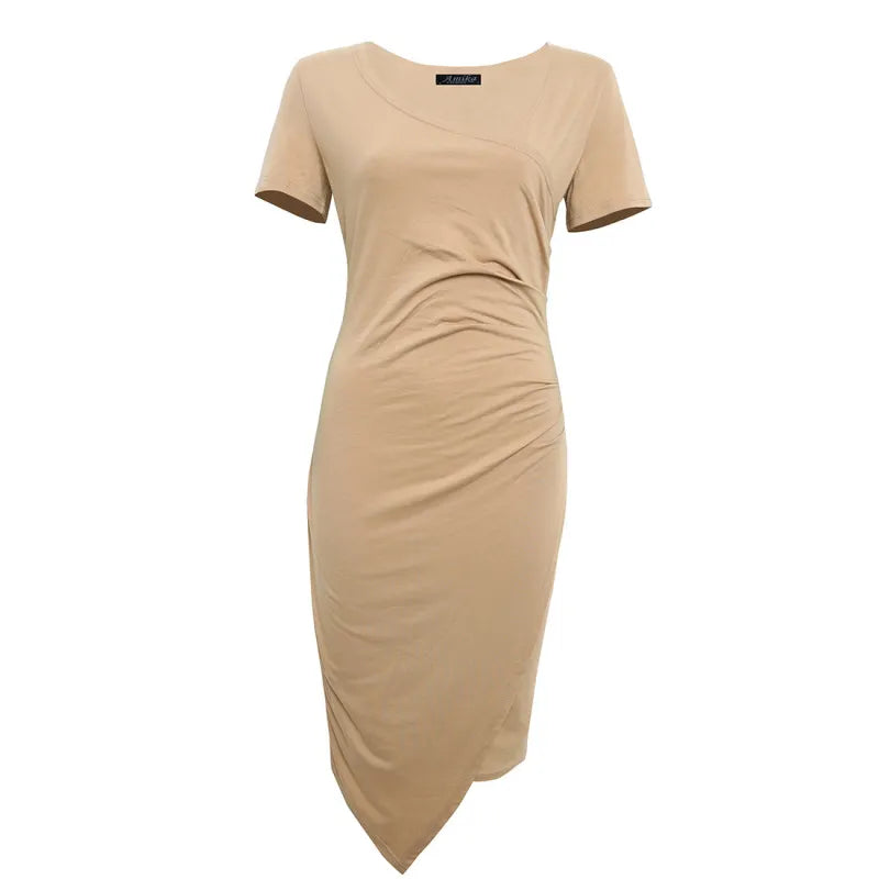 Elegant Ladies Scoop Neck Casual Dress