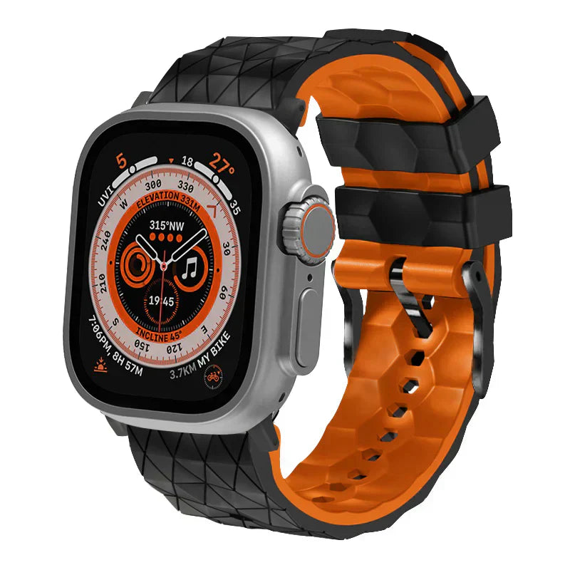 Sporty Two-Tone Football Strap For Apple Watch