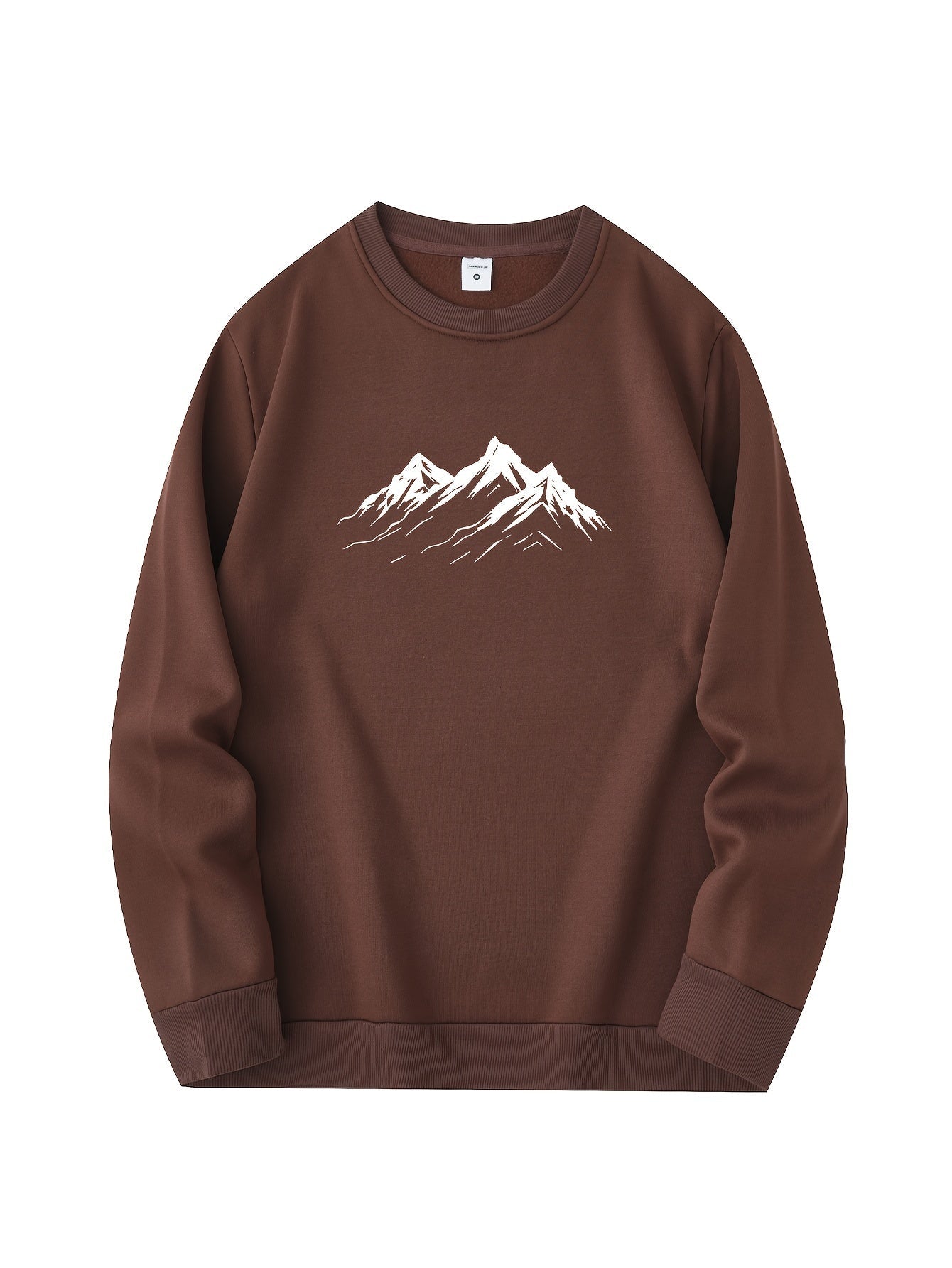 Cozy Winter Mens Sweatshirt with Mountain Design