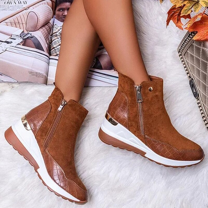 Supportive All Day Ankle Boots For Women - BritishElegance