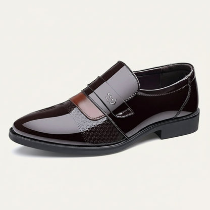 The Sirmione Men’s Patent Leather Loafers – Luxury Slip On Formal Dress Shoe