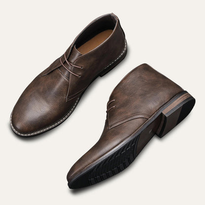 The Crosby Men's Street Style Leather Lace Up Ankle Boots