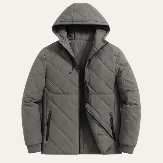 The Corvara Men’s Thick Plush Fleece Lined Winter Hooded Overcoat