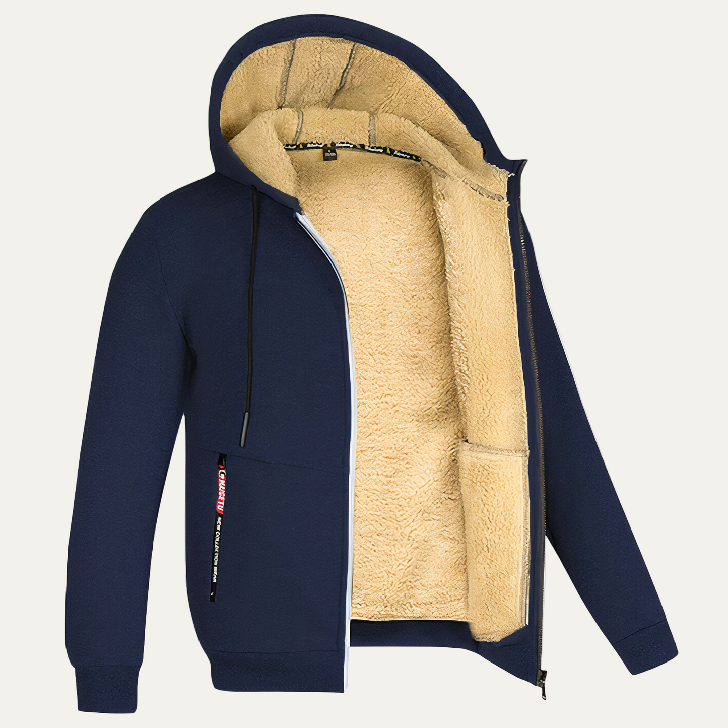 Men’s Corduroy Short Puffer Jacket with Hood