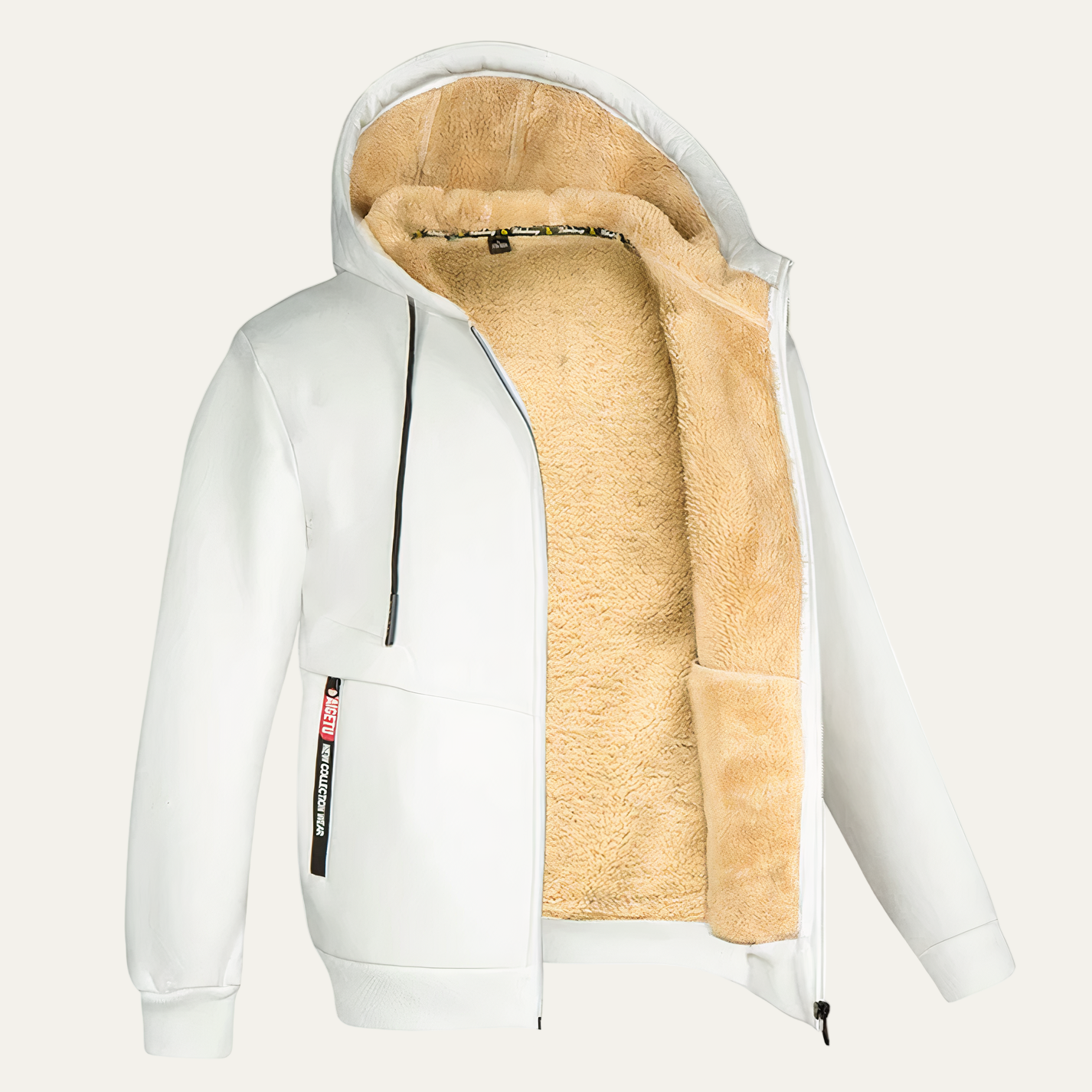 Men’s Corduroy Short Puffer Jacket with Hood