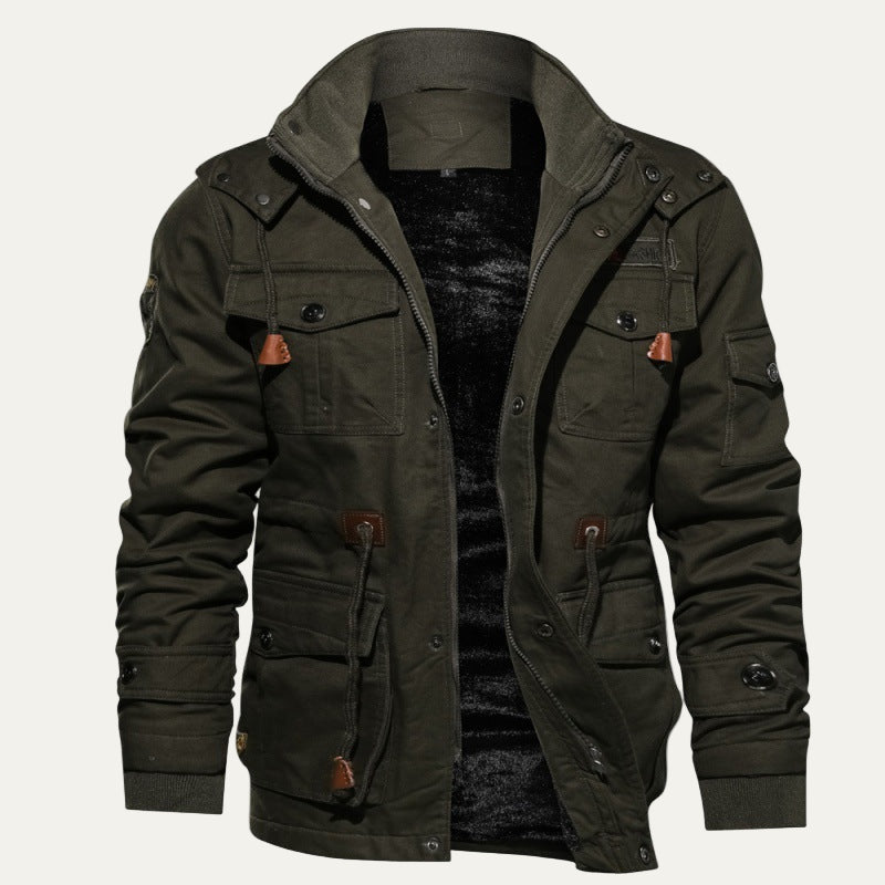 Men’s Heavy Duty Fur Lined Multi Pocket Field Parka