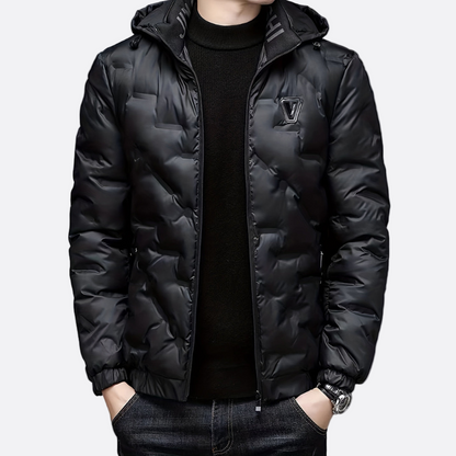 Men’s Fur Lined Leather Zip Jacket