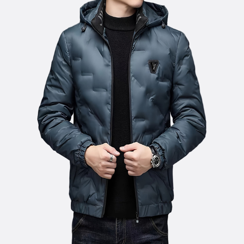 Men’s Fur Lined Leather Zip Jacket