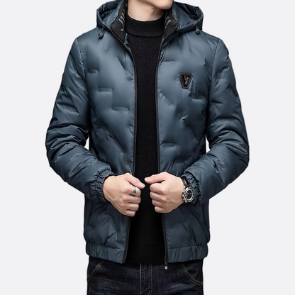 Men’s Fur Lined Leather Zip Jacket