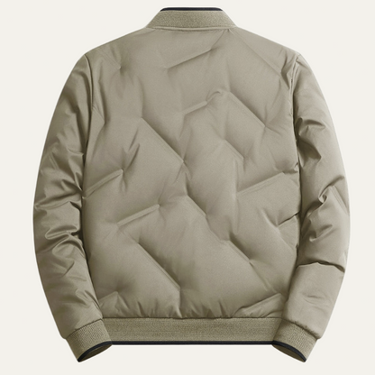 Men’s Quilted Rib Collar Bomber Jacket