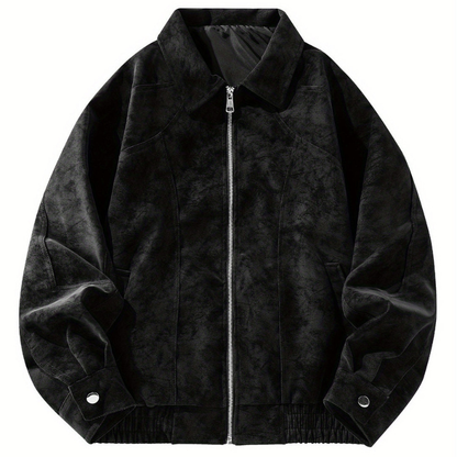 Men’s Suede Touch Bomber Jacket