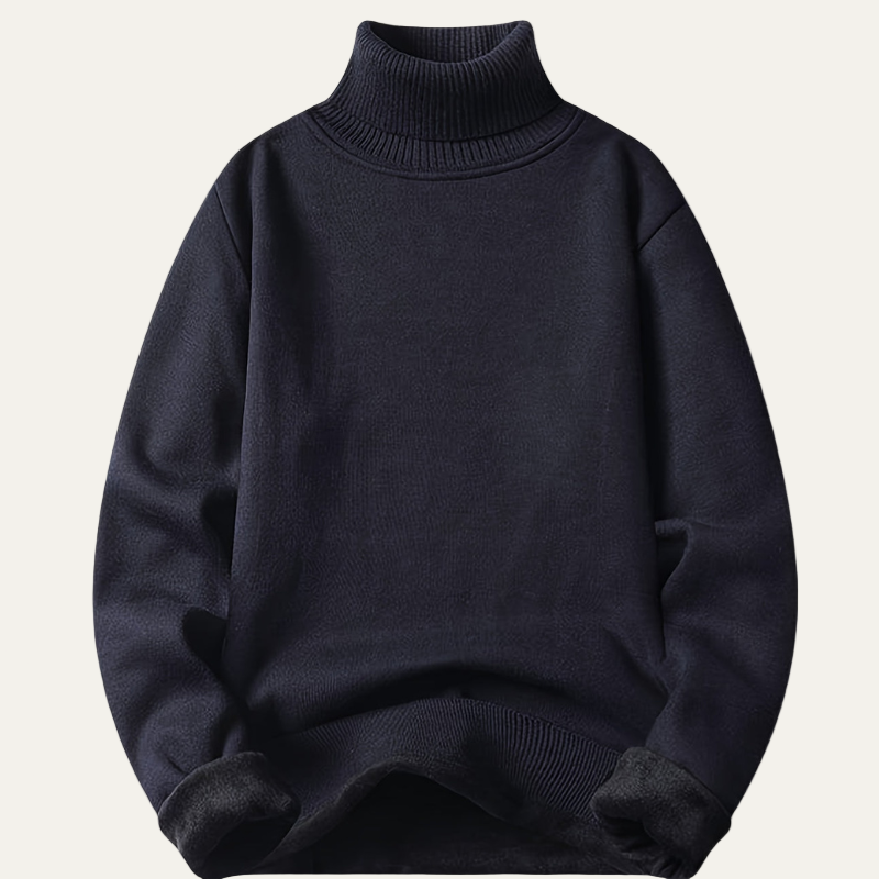 Men’s Heavyweight Fleece Lined Turtleneck Sweater