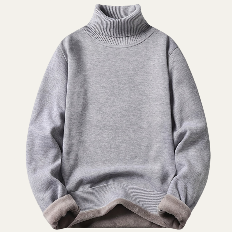 Men’s Heavyweight Fleece Lined Turtleneck Sweater