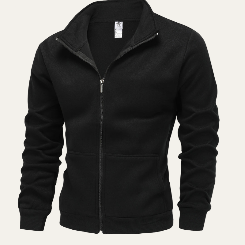 Men’s Classic Stand Collar Track Zip Jacket