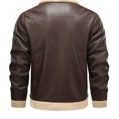Men’s Shearling Collar Aviator Jacket