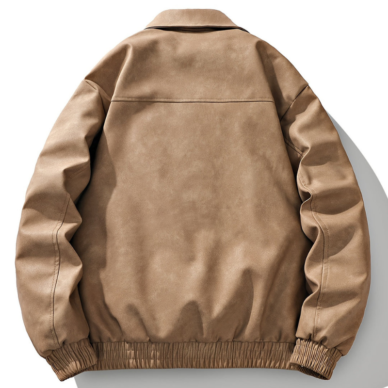 Cevori Vintage Zip & Pocket Design Bomber Jacket