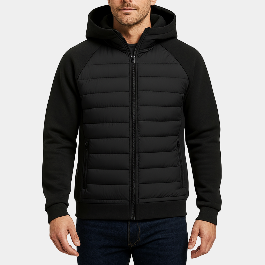 Men's Insulated Water Resistant Hooded Jacket - BritishElegance