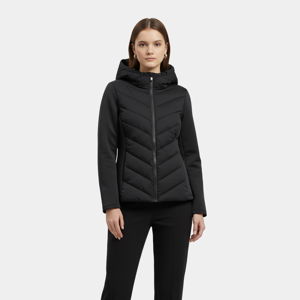 Slim Fit Women's Padded Hoodie Jacket - BritishElegance