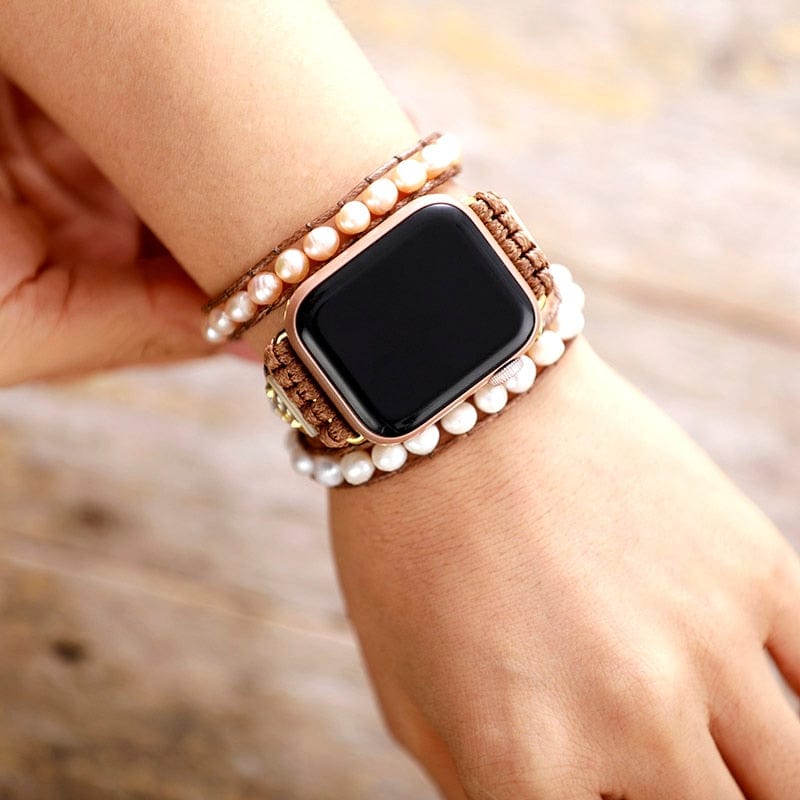 Freshwater Pearl Apple Watch Wrap Band - Elvianne
