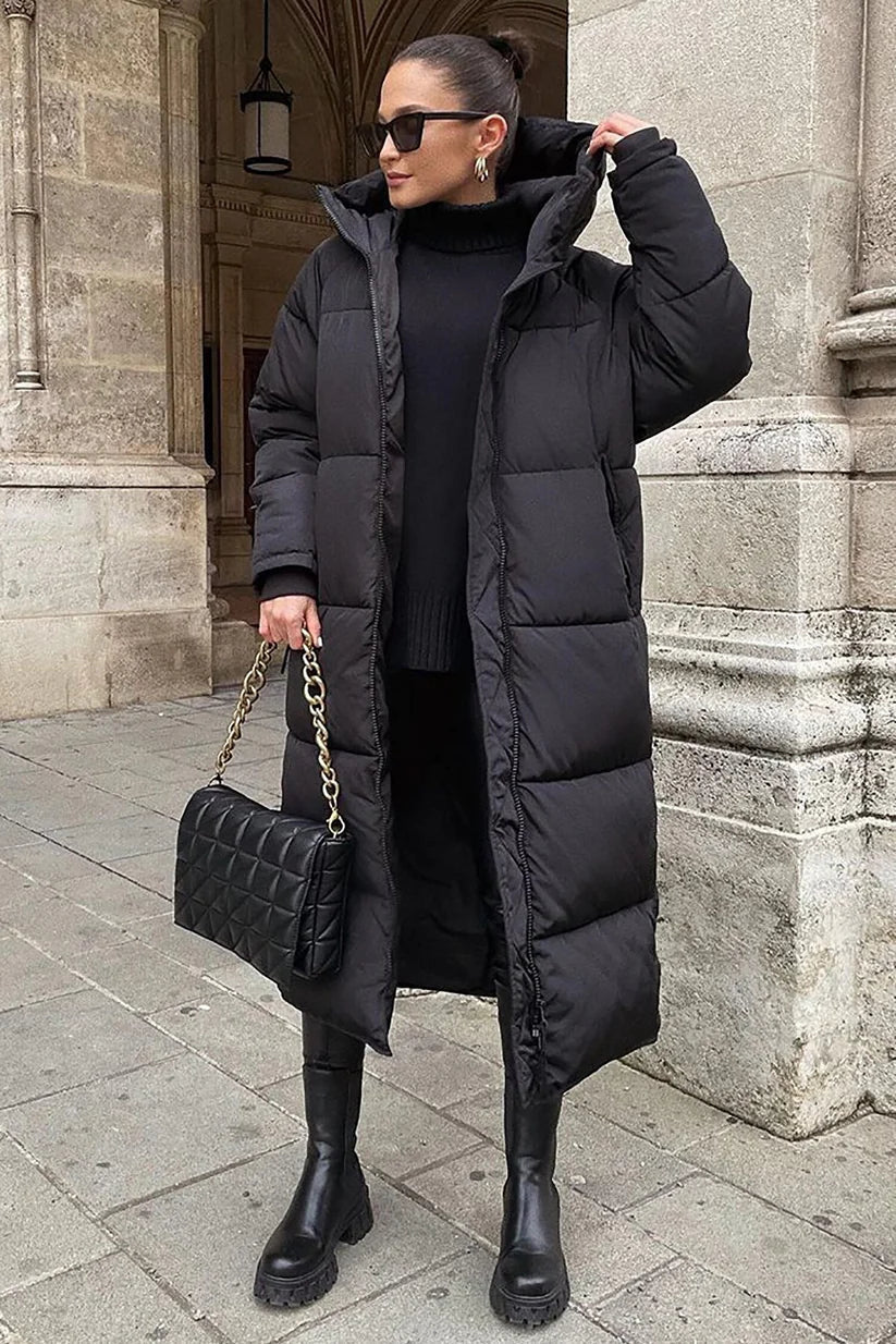 Warm Women's Down Parka Coat - BritishElegance