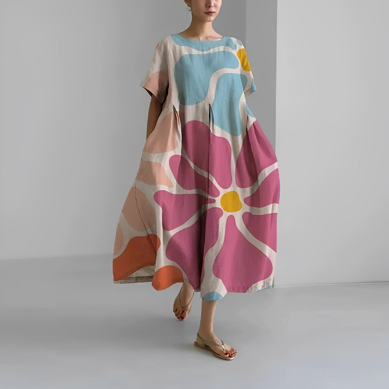 Casual Floral Maxi Sundress for Women - BritishElegance