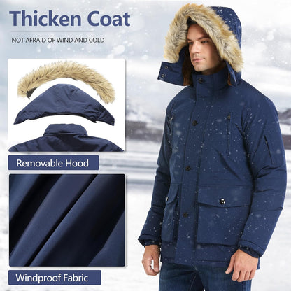 Gabriel Men's Winter Jacket with Detachable Hood