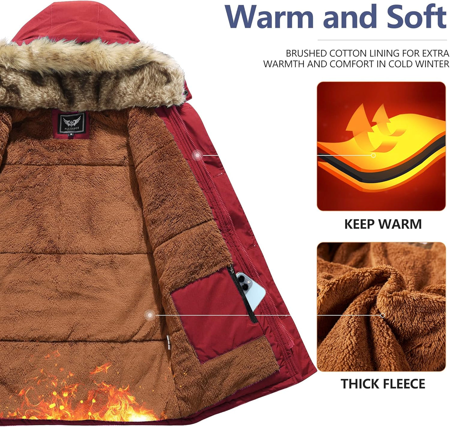 Gabriel Men's Winter Jacket with Detachable Hood