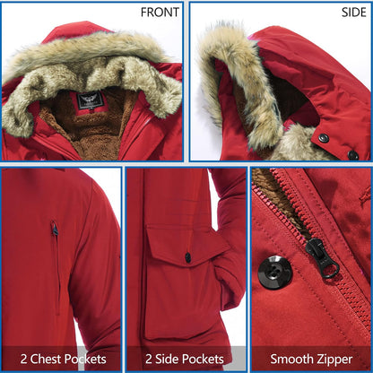 Gabriel Men's Winter Jacket with Detachable Hood