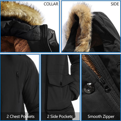 Gabriel Men's Winter Jacket with Detachable Hood