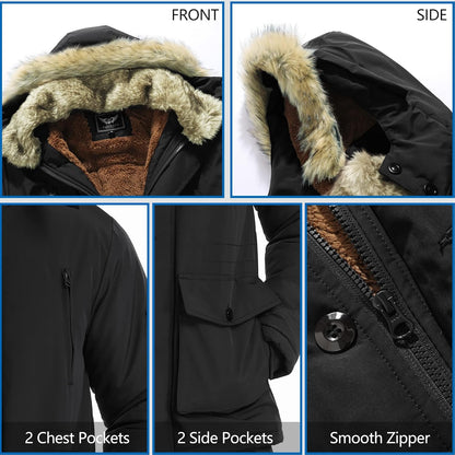 Gabriel Men's Winter Jacket with Detachable Hood
