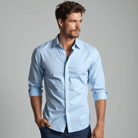 Classic Men's Long Sleeve Dress Shirt - BritishElegance