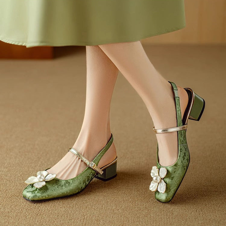 Camellia Slingback Pumps