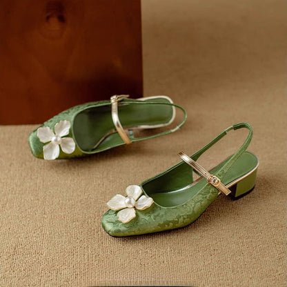 Camellia Slingback Pumps