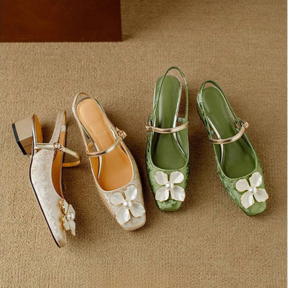 Camellia Slingback Pumps