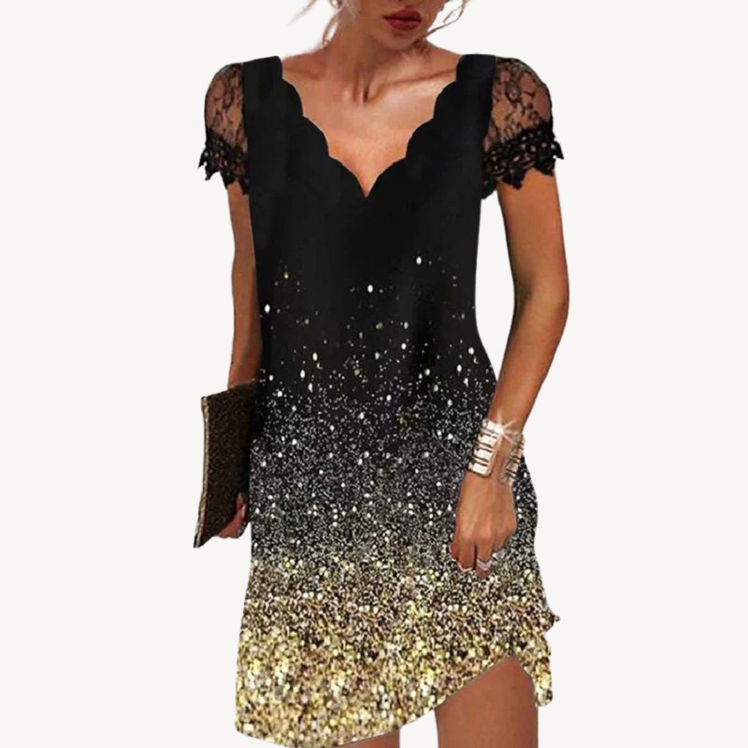 Women's Floral Lace Mini Dress